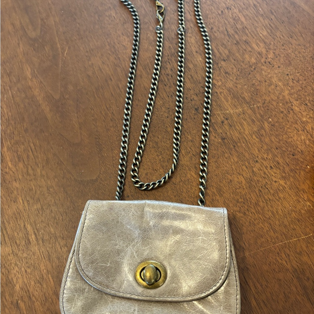 HOBO Metallic Silver Crossbody Bag
